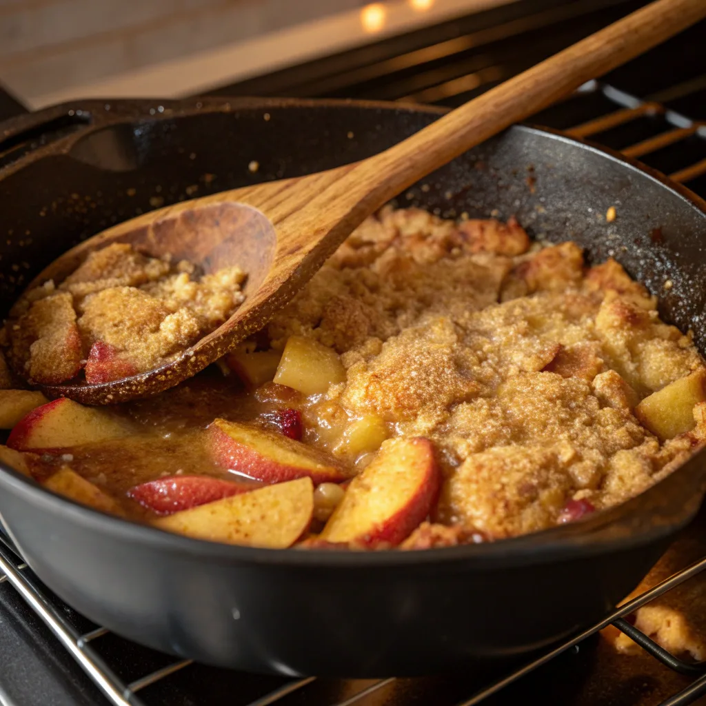 Mini Apple Crisp Dump Cakes Pioneer Woman Style – Quick Recipe 10 Cooking apple dump cake in skillet