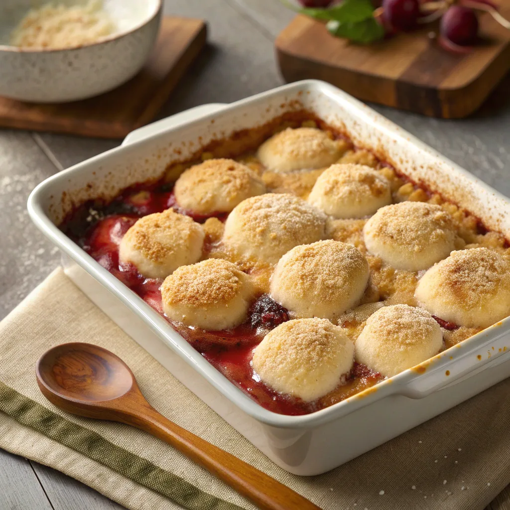 Mini Sugar Cookie Dump Cake Bites with Peach or Apple Variations 9 Baking mini sugar cookie dump cake bites