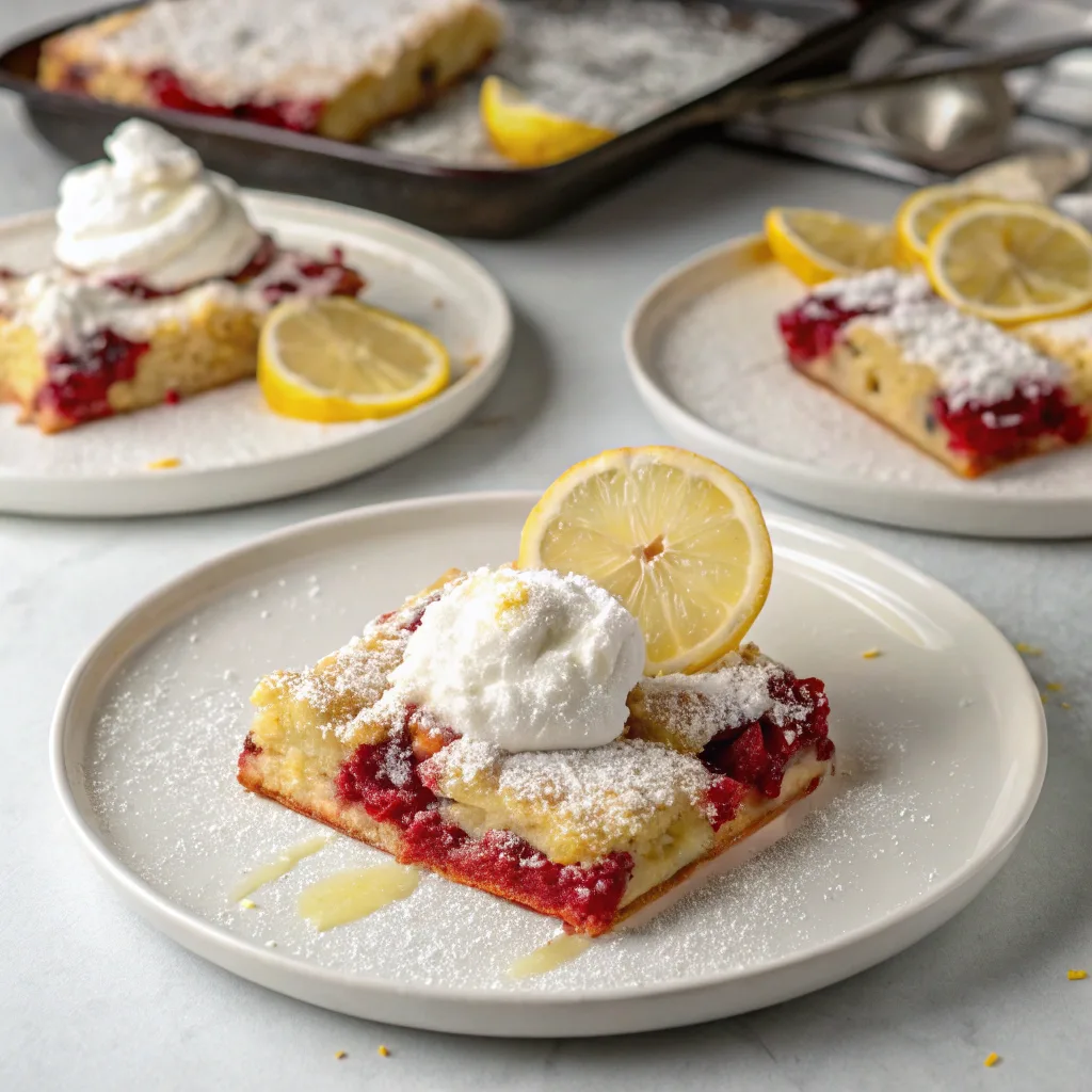 Old-Fashioned Cherry Lemon Dump Cake Made Simple 11 Slices of Cherry Lemon Dump Cake