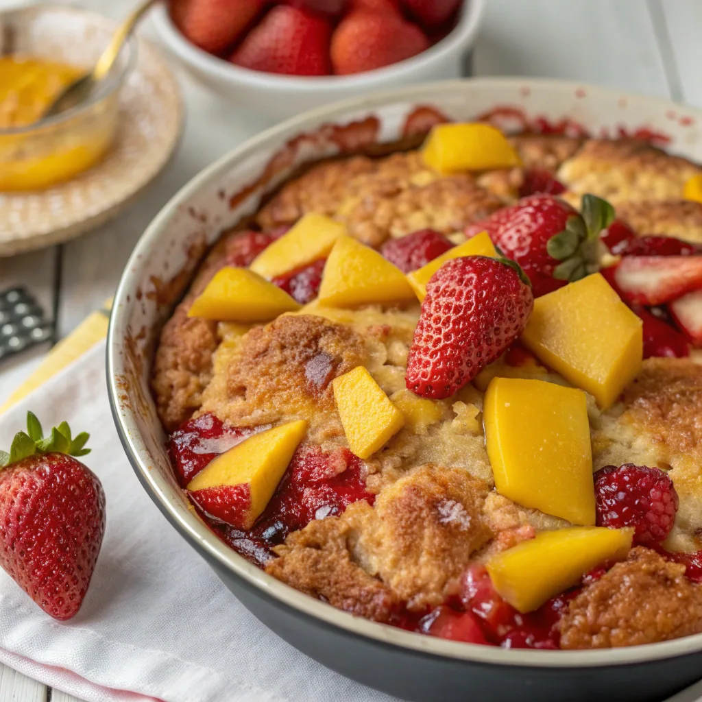 Old-Fashioned Strawberry Mango Dump Cake – Perfect for Any Occasion 11 Serving variations of strawberry mango dump cake