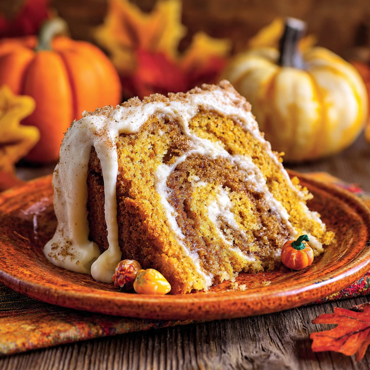 Spooky Halloween Pumpkin Snickerdoodle Cake for Bewitched Nights 8 Halloween pumpkin snickerdoodle cake slice with cinnamon-sugar