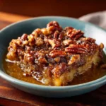 Pecan Pie Dump Cake Bars for Holidays and Weeknights 12 Classic pecan pie dump cake served hot