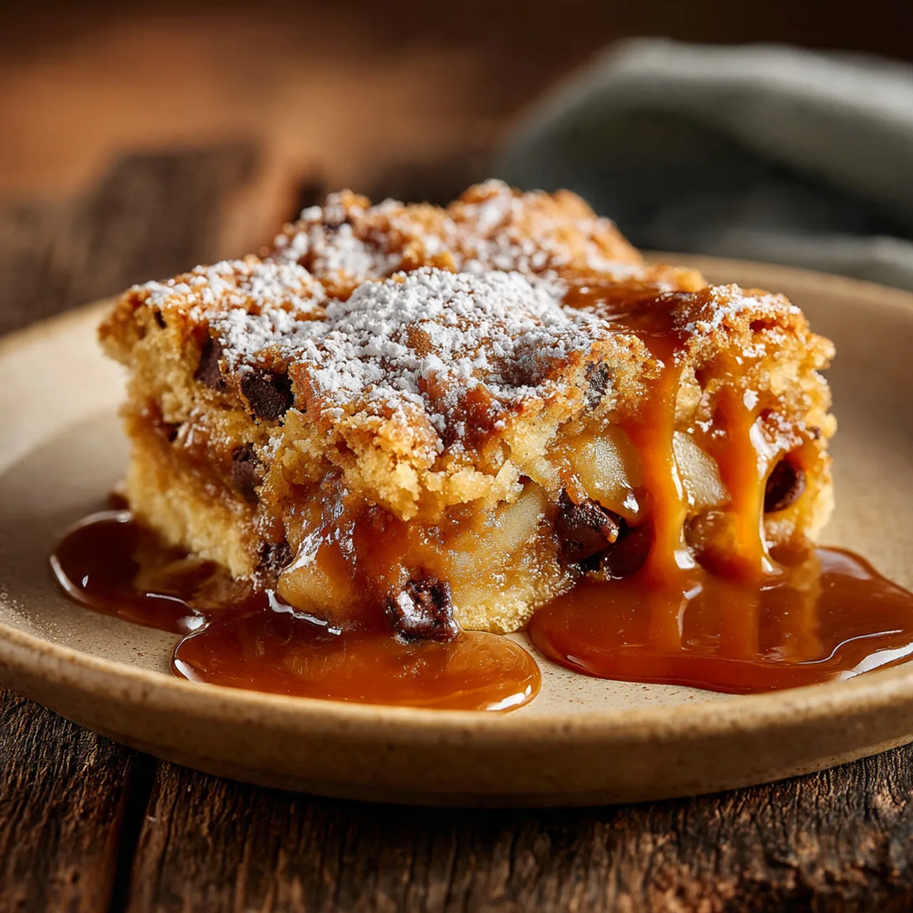 Salted Caramel Lava Dump Cake served warm