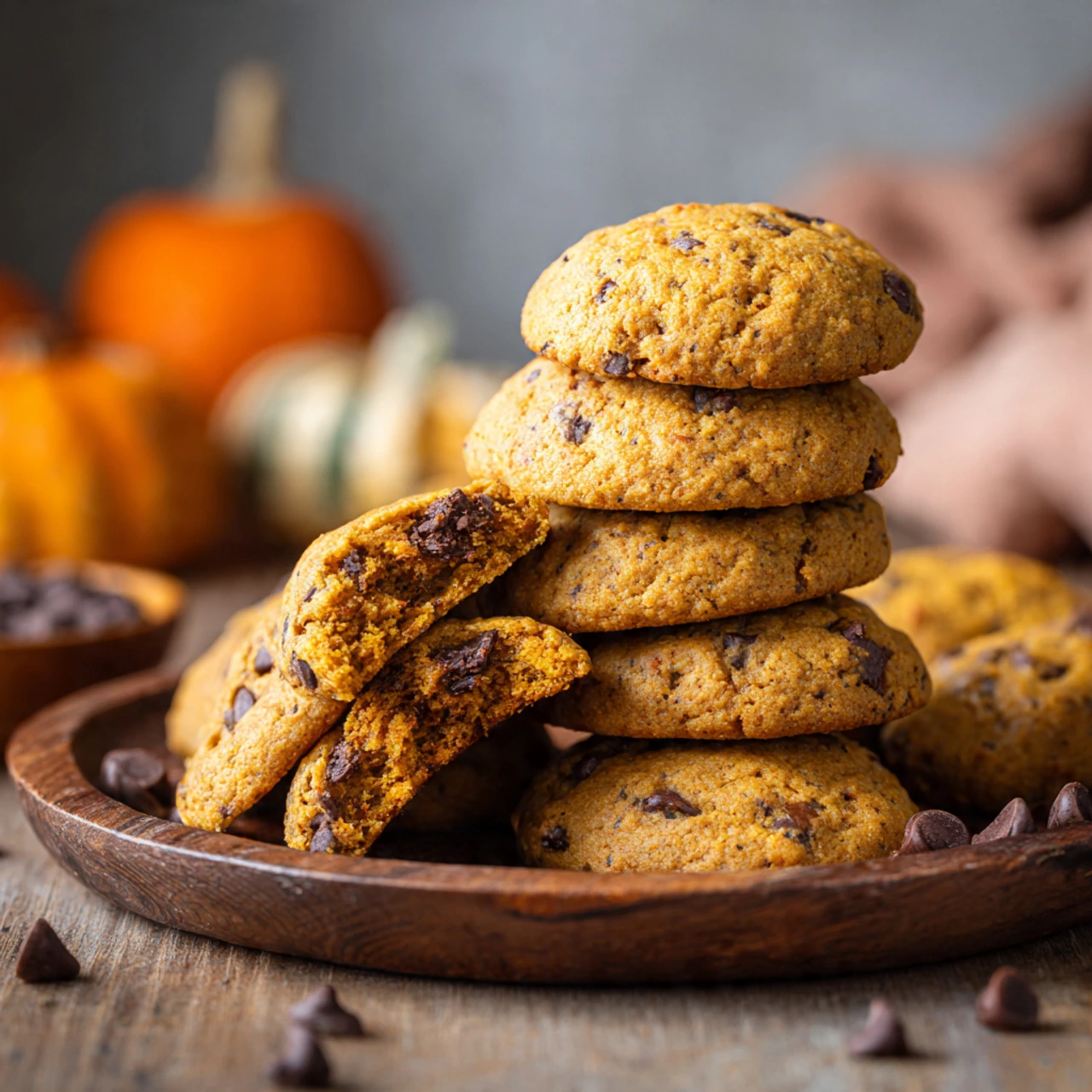 Pumpkin Spice Cookies Recipe: Soft, Chewy, and Full of Autumn Flavor 8 Stack of soft pumpkin spice cookies