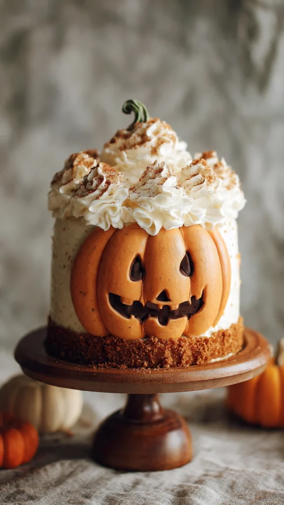 Halloween Pumpkin Snickerdoodle Cake