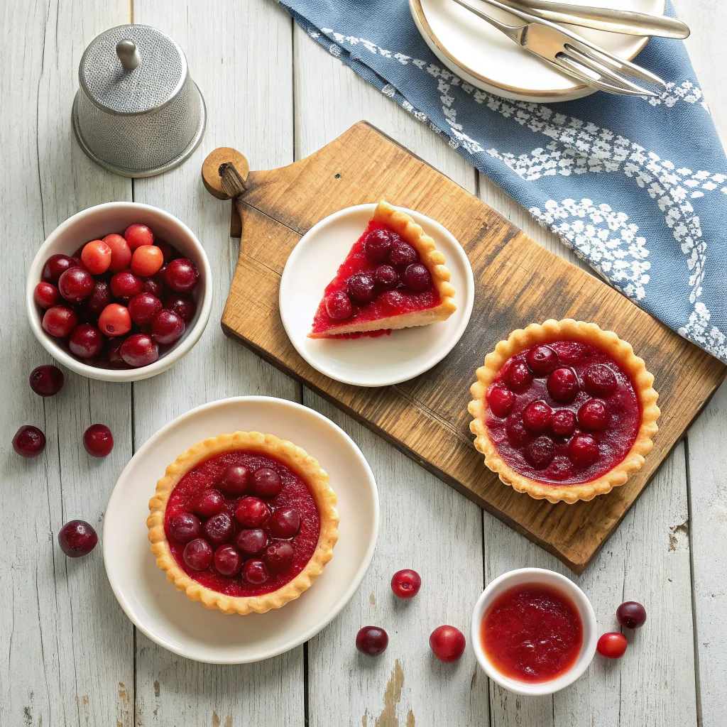 Four cranberry dessert variations