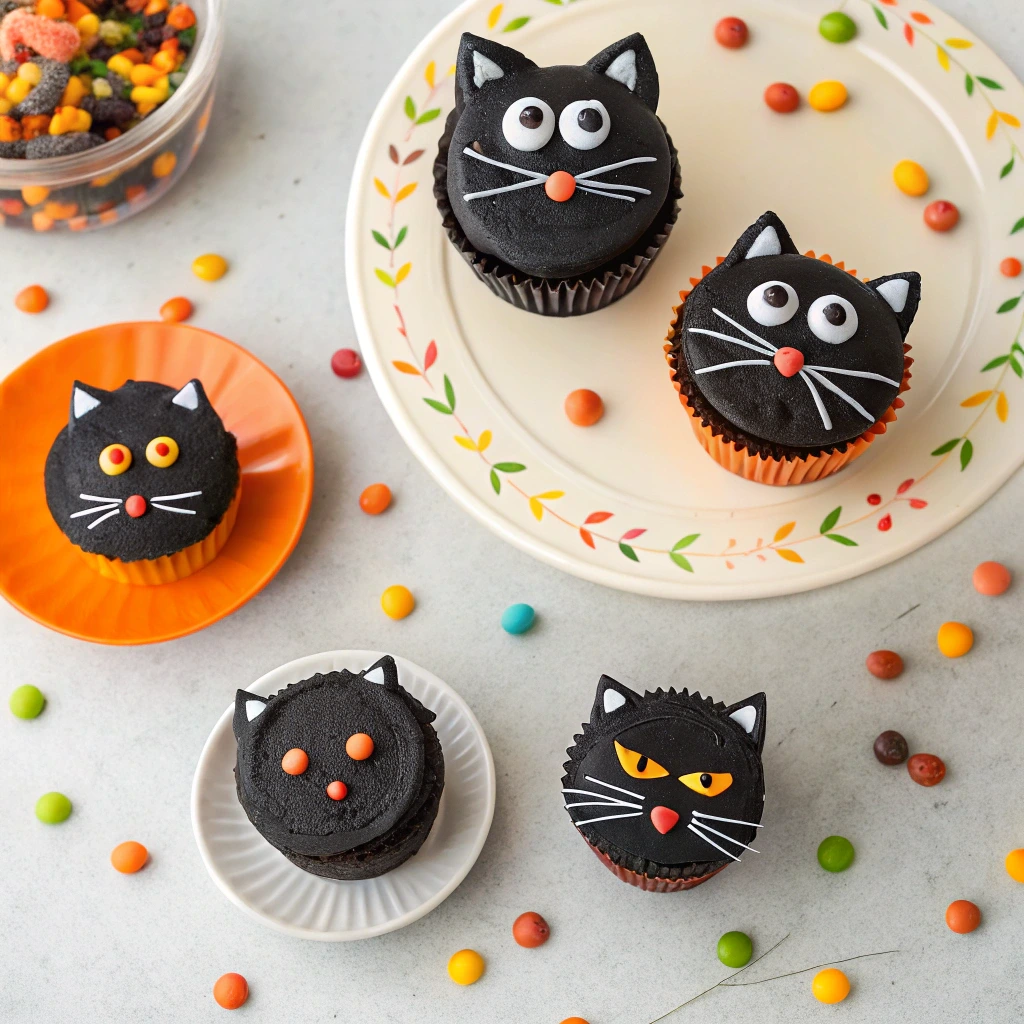 Halloween Black Cat Cake – Easy, Fun, and Perfect for Kids’ Birthdays 11 Four variations of Halloween Black Cat Cake