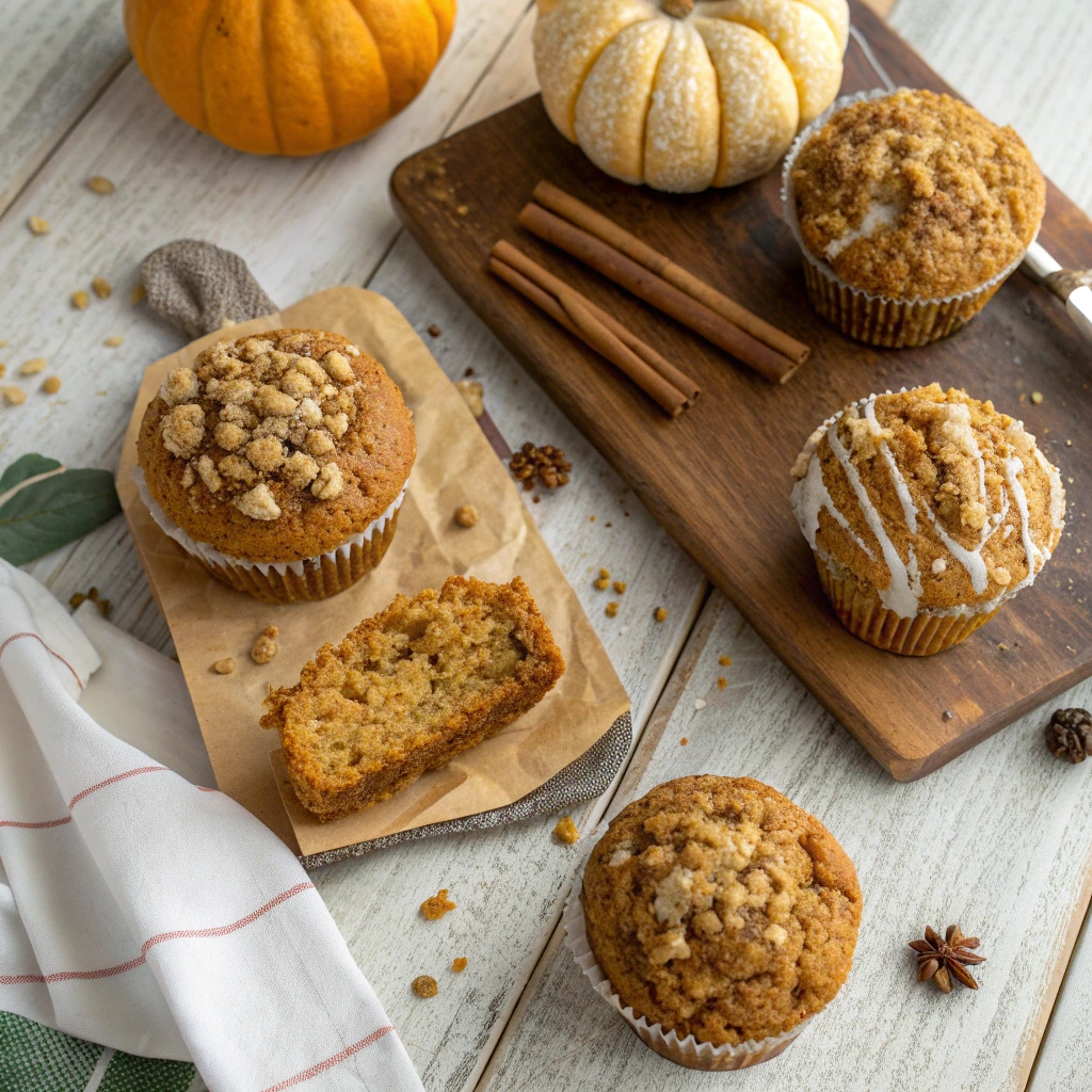 Gothic Pumpkin Muffins with Streusel Topping – A Dark Harvest Treat 11 Variations of pumpkin muffins and bread