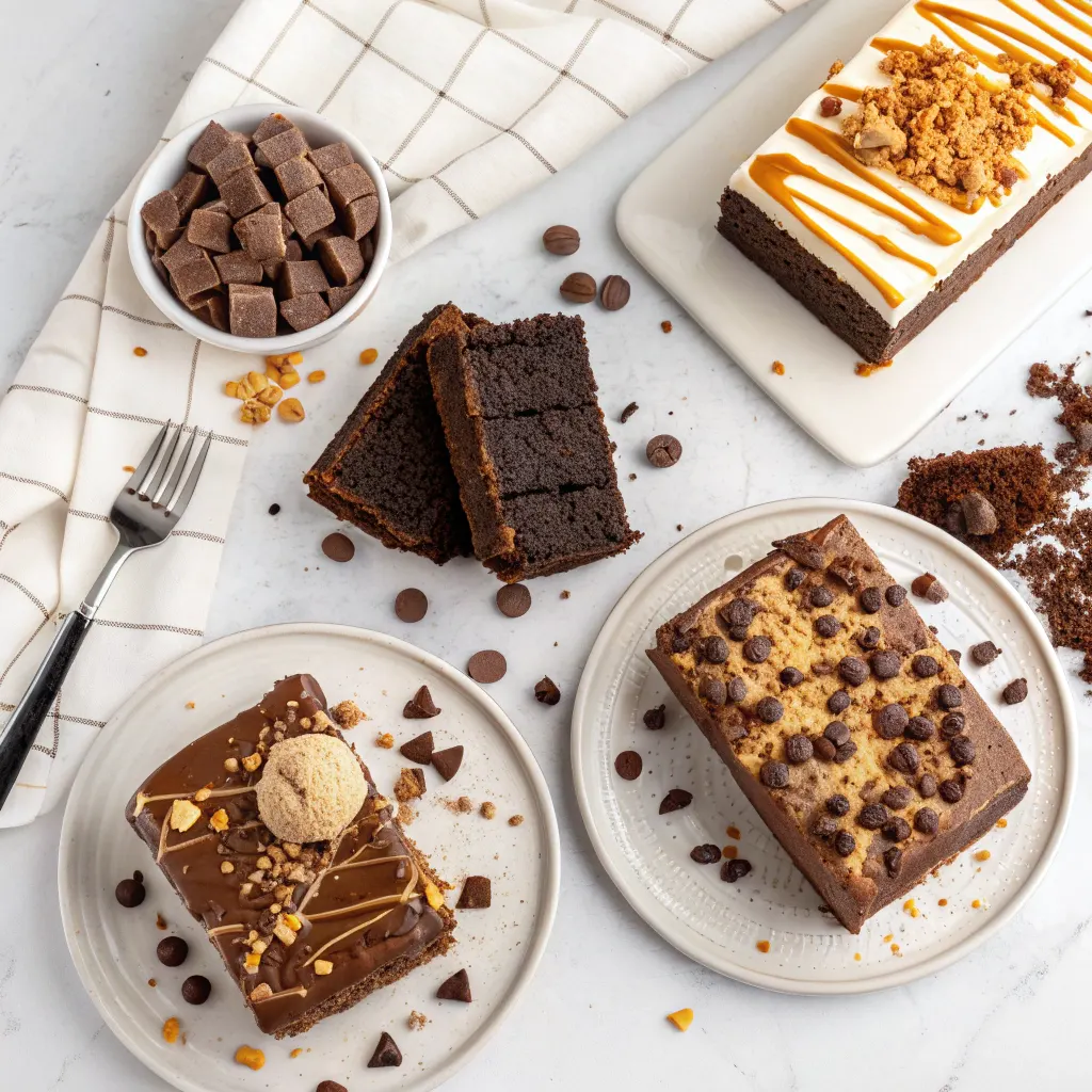 Haunted Chocolate Toffee Dump Cake – Creepy Caramel & Toffee Graveyard 11 Variations of chocolate toffee dump cake