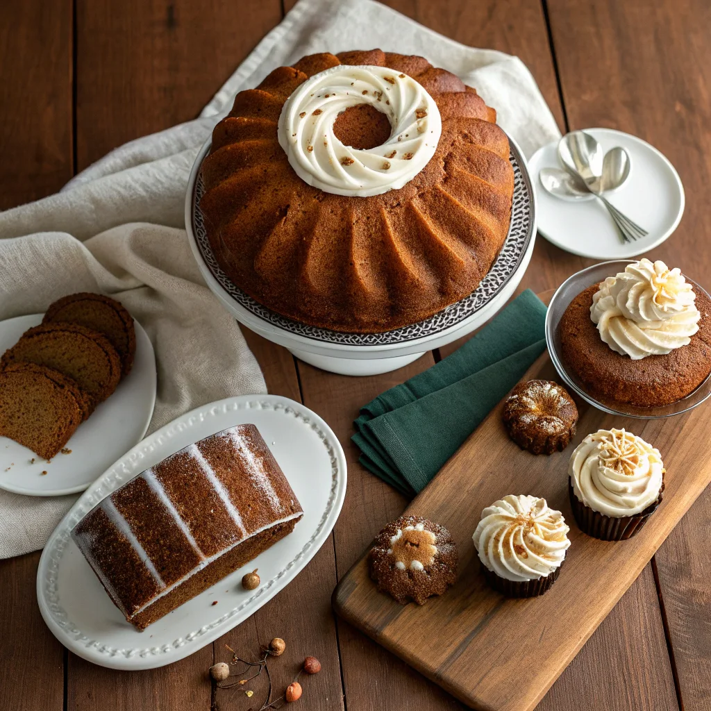 Variations of gingerbread cake