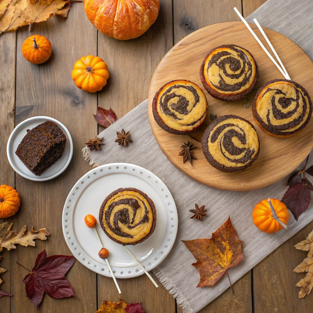 Halloween Pumpkin Chocolate Swirl Cake Recipe You’ll Love This Fall 11 Mini Halloween Pumpkin Chocolate Swirl Cakes
