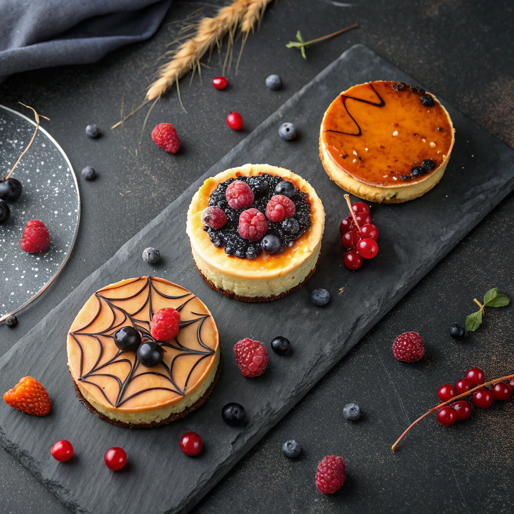 Halloween Bloody Berry Cheesecake variations