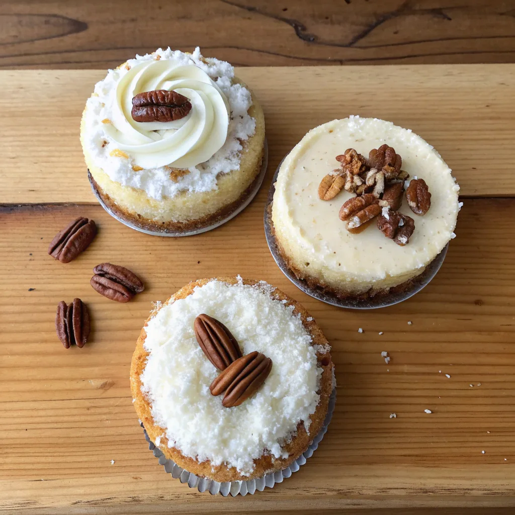 Three Italian cream cake versions