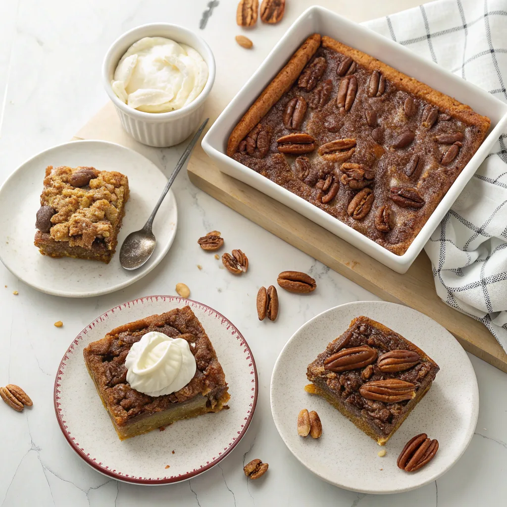 Pecan Pie Dump Cake Bars for Holidays and Weeknights 11 Variations of pecan pie dump cake