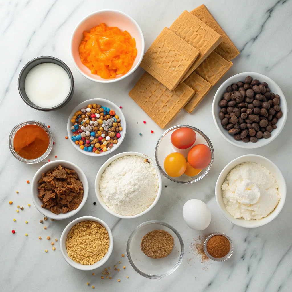 Creepy Pumpkin Cheesecake Tower – Halloween Pumpkin Cheesecake Layer Cake 9 Ingredients for Creepy Pumpkin Cheesecake Tower