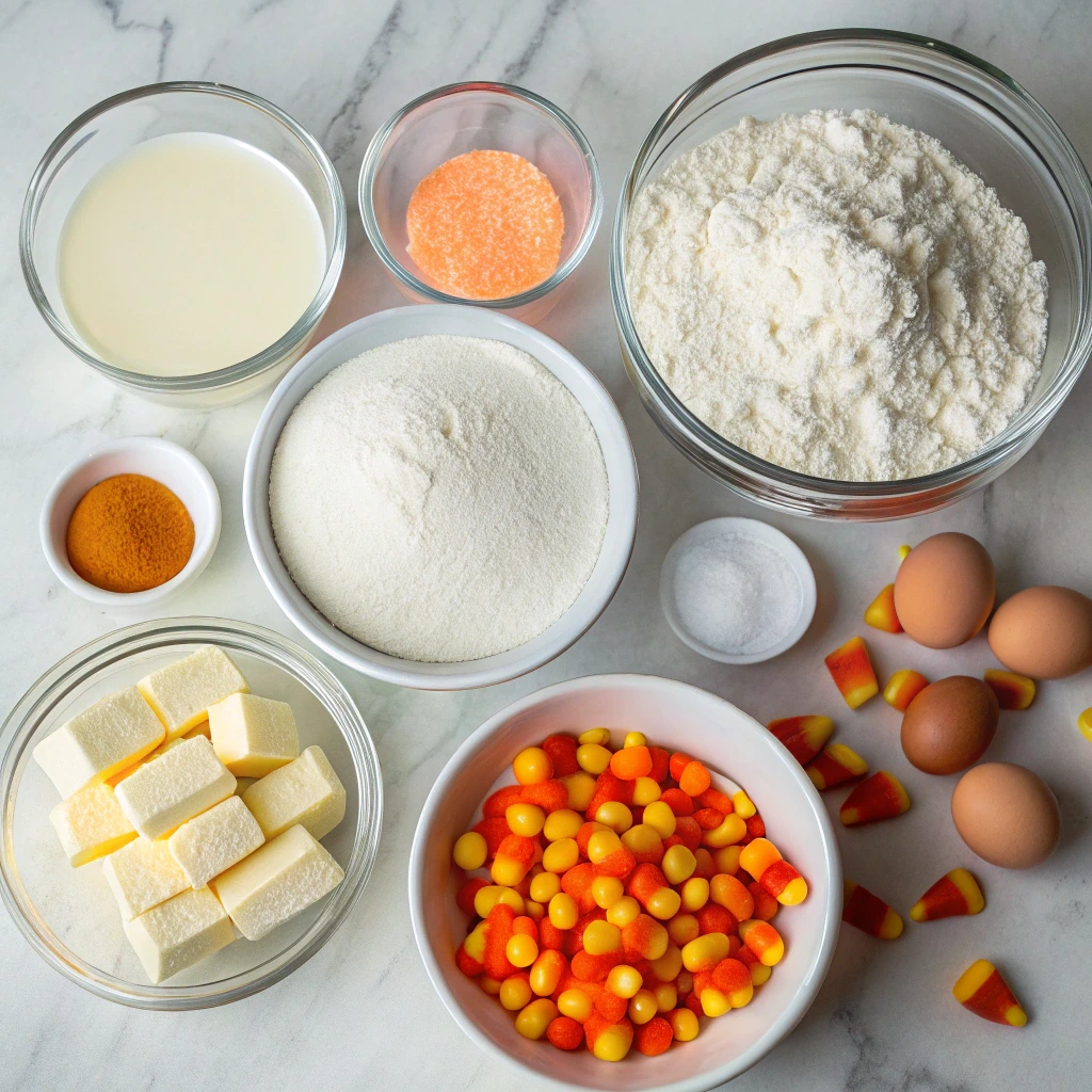 Halloween Candy Corn Layer Cake Recipe: Fun & Festive Dessert for Kids 9 Ingredients for Halloween Candy Corn Layer Cake