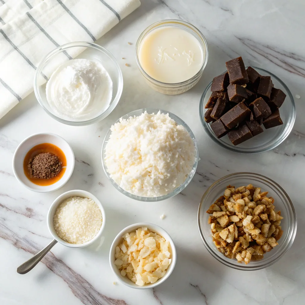 Creepy Coconut Ghosts – No-Bake Coconut Cream Balls for Halloween 9 Ingredients for no-bake coconut cream balls