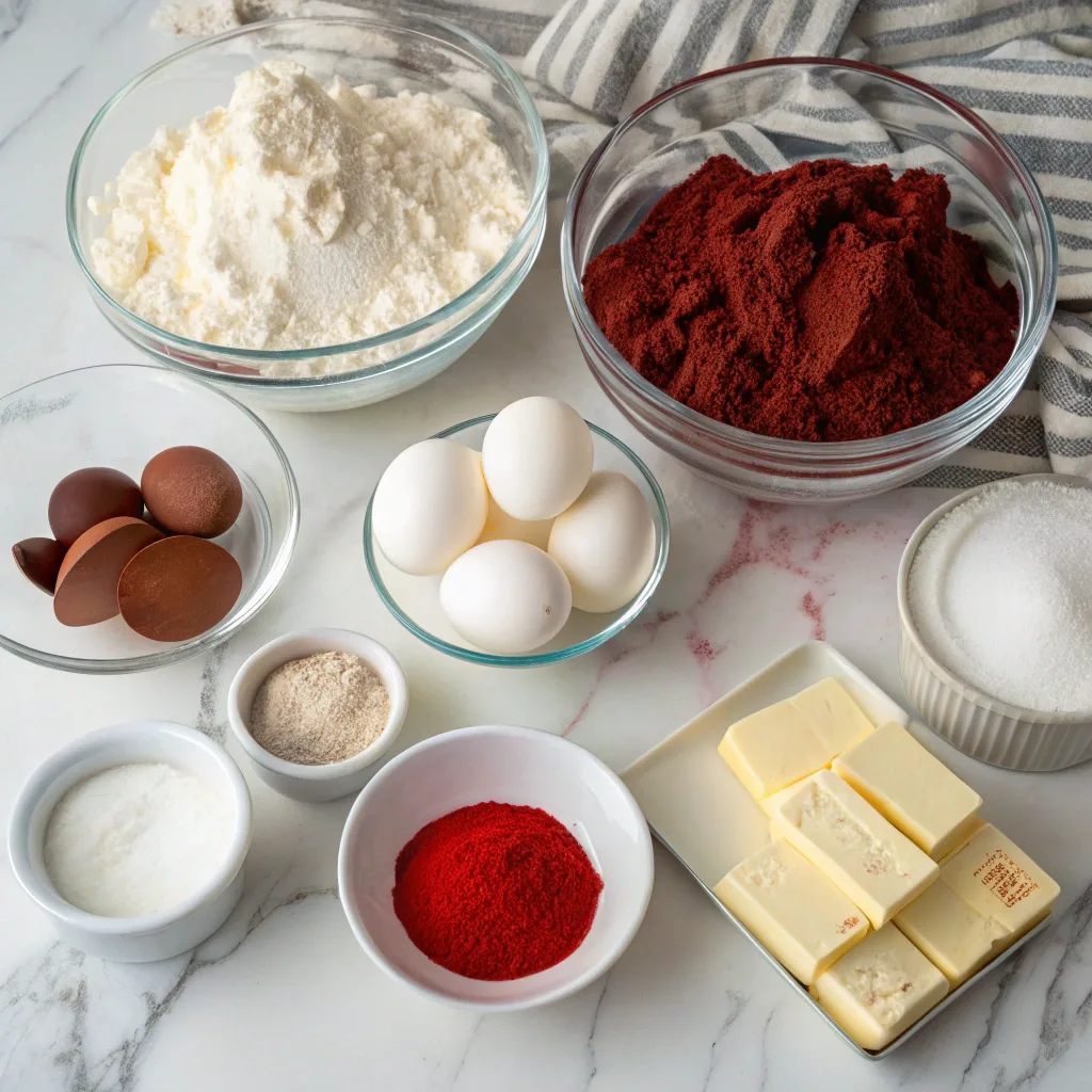 Red Velvet Cheesecake Layer Cake Recipe for a Decadent Dessert 9 Ingredients for red velvet cheesecake layer cake