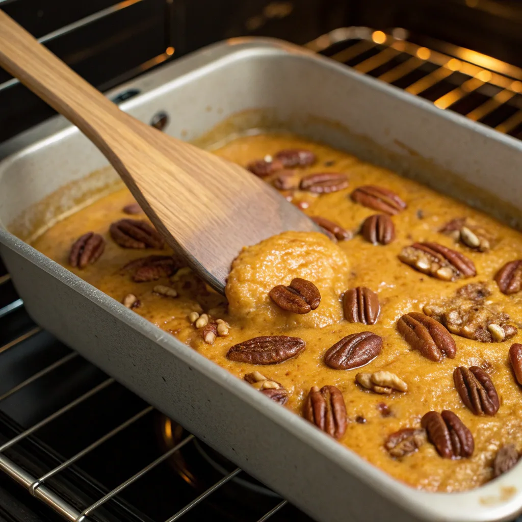 Maple Pecan Pumpkin Recipe: Easy, Healthy, and Delicious 10 Cooking maple pecan pumpkin bars in oven