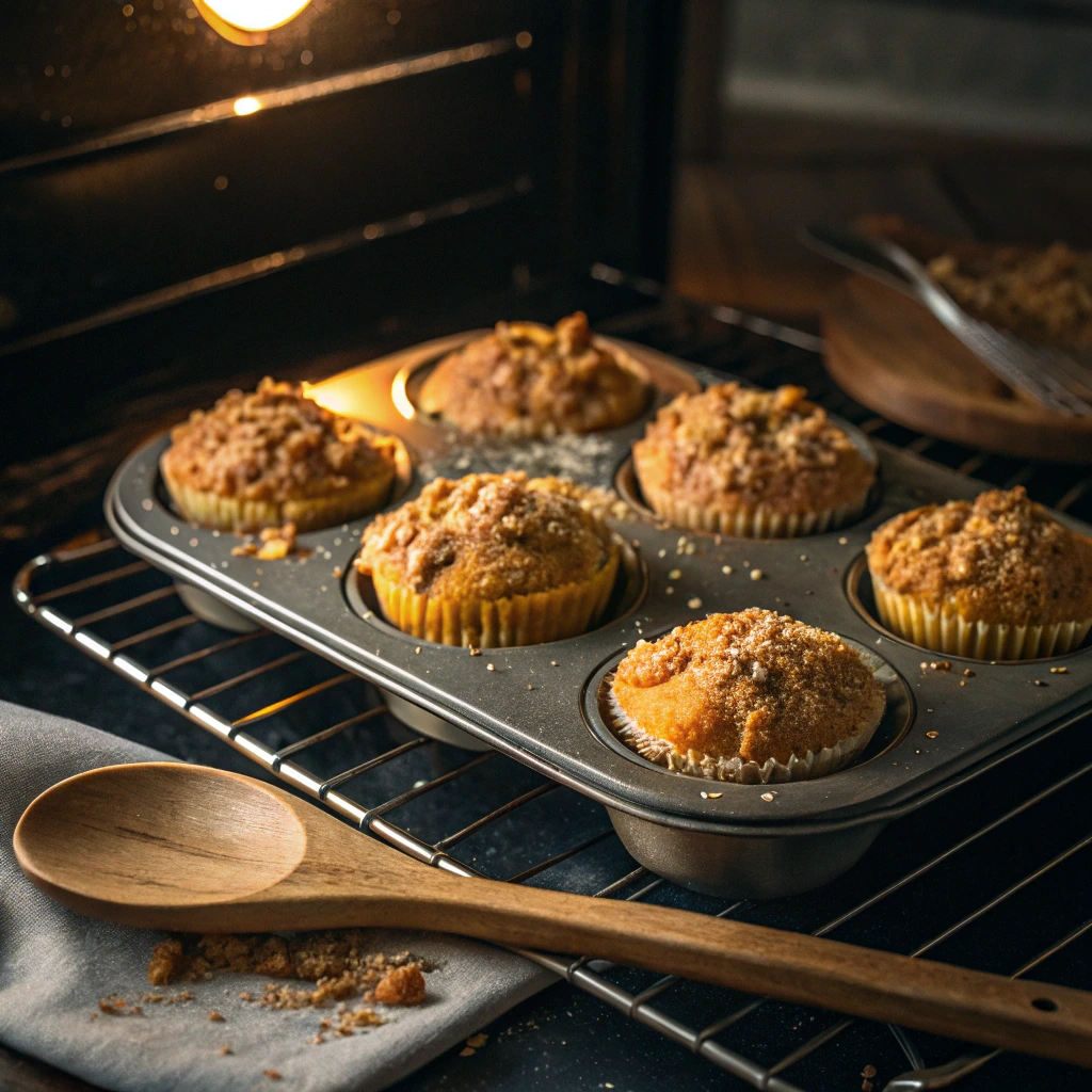 Gothic Pumpkin Muffins with Streusel Topping – A Dark Harvest Treat 10 Cooking pumpkin muffins with streusel topping