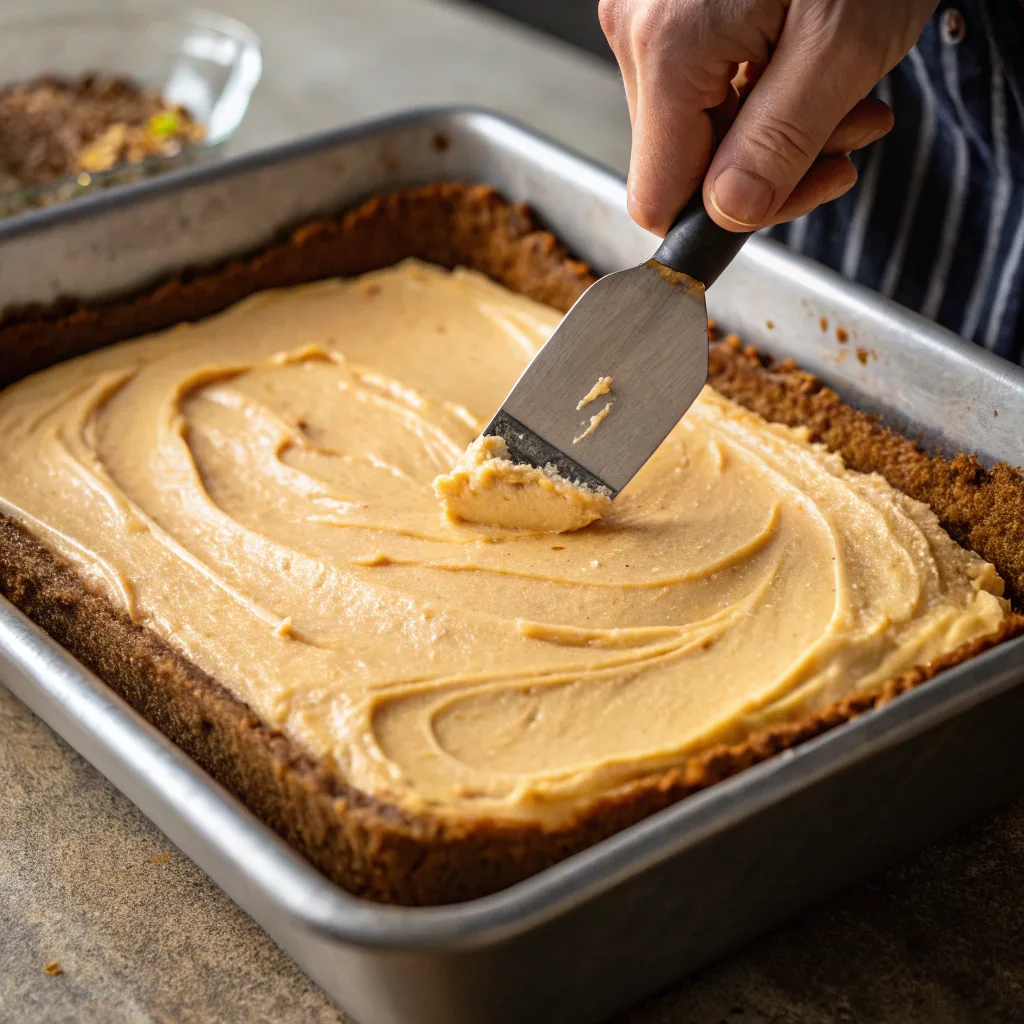 Baked Pumpkin Cheesecake – Perfect for Fall Gatherings 8 Cooking pumpkin cheesecake in pan