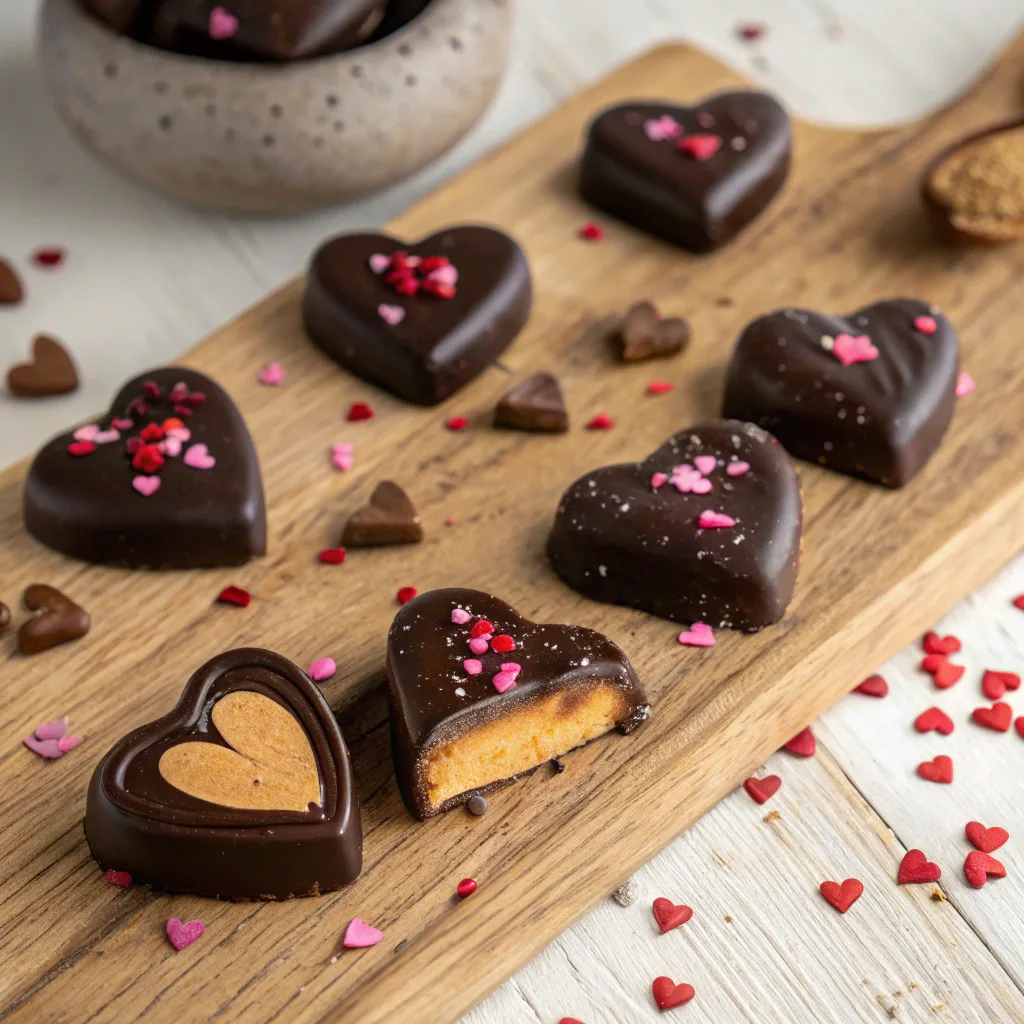 Chocolate Peanut Butter Hearts: Quick and Delicious Dessert 11 Variations of chocolate peanut butter hearts