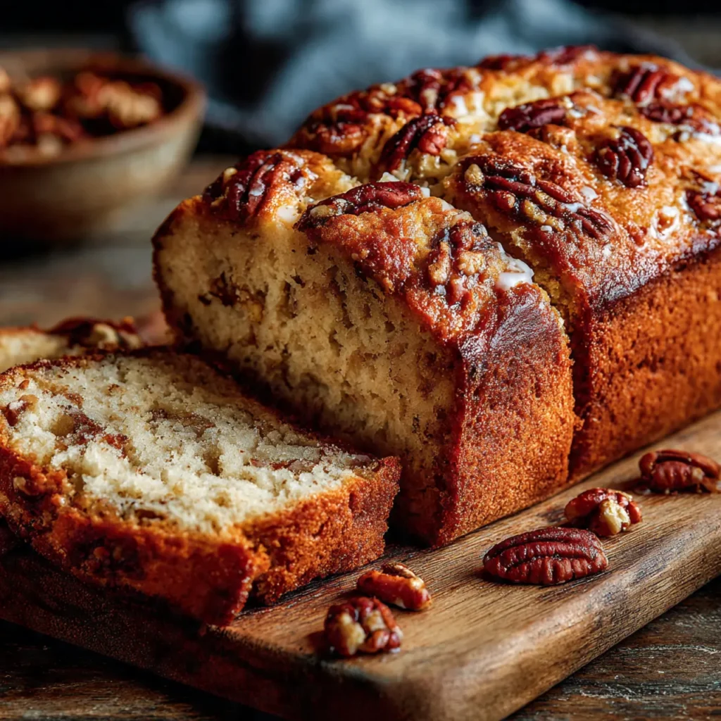 Sweet Alabama pecanbread with honey butter