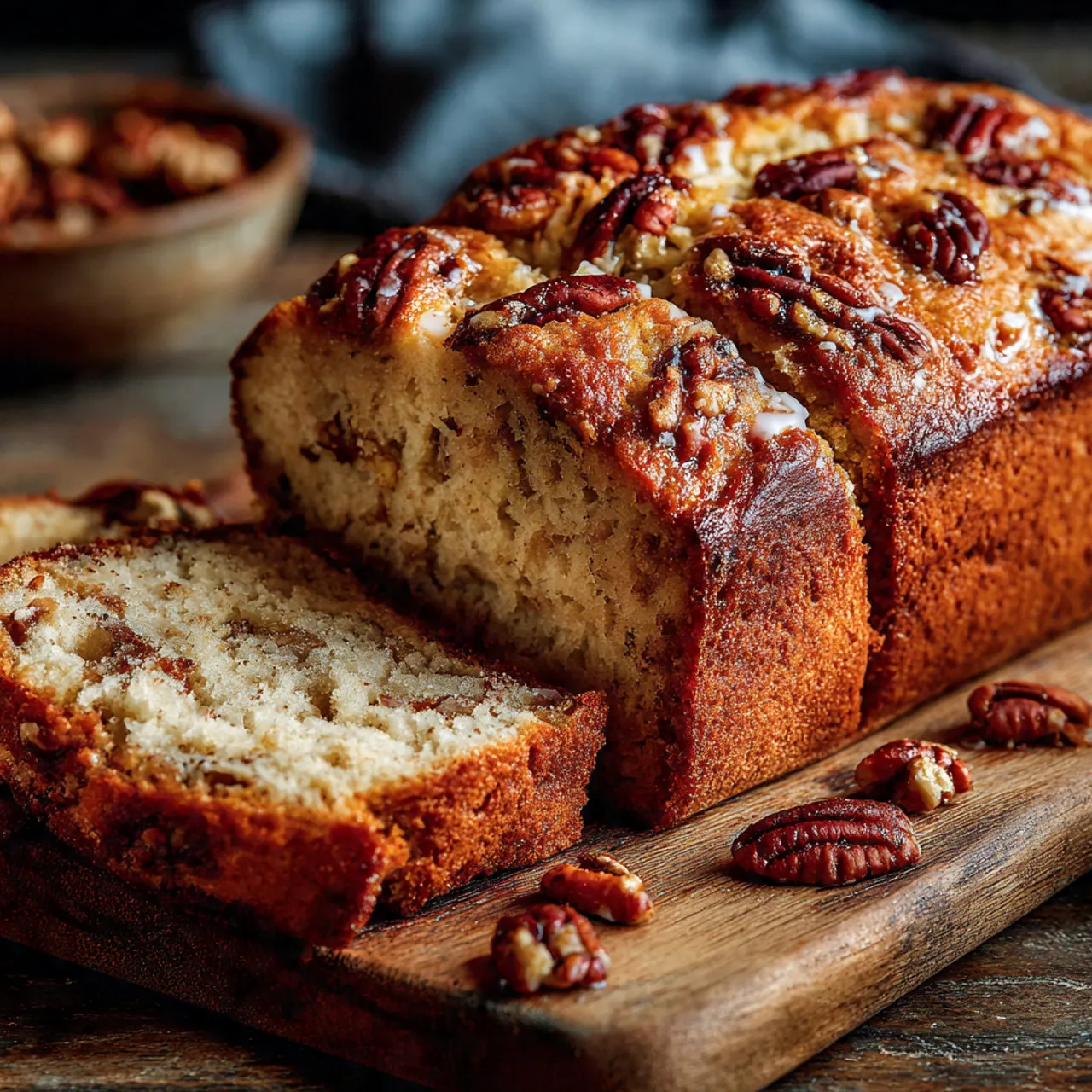 Sweet Alabama pecanbread with honey butter