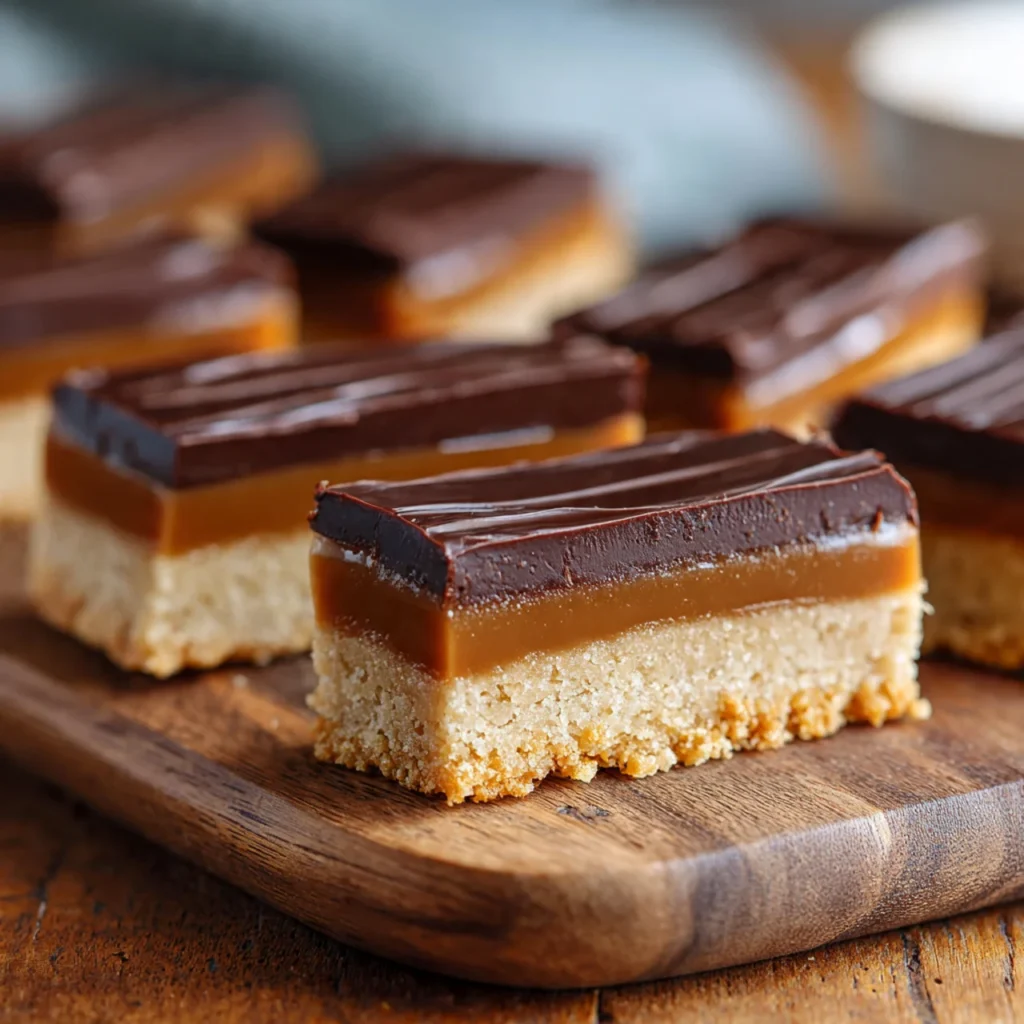 Keto homemade Twix bars with almond flour