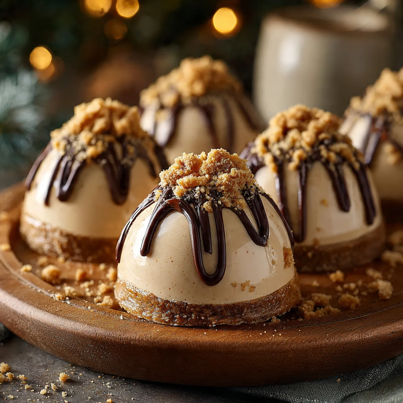 Gingerbread Latte Mousse Domes: A Festive Holiday Dessert Everyone Will Love 8 Gingerbread Latte Mousse Dome with chocolate glaze