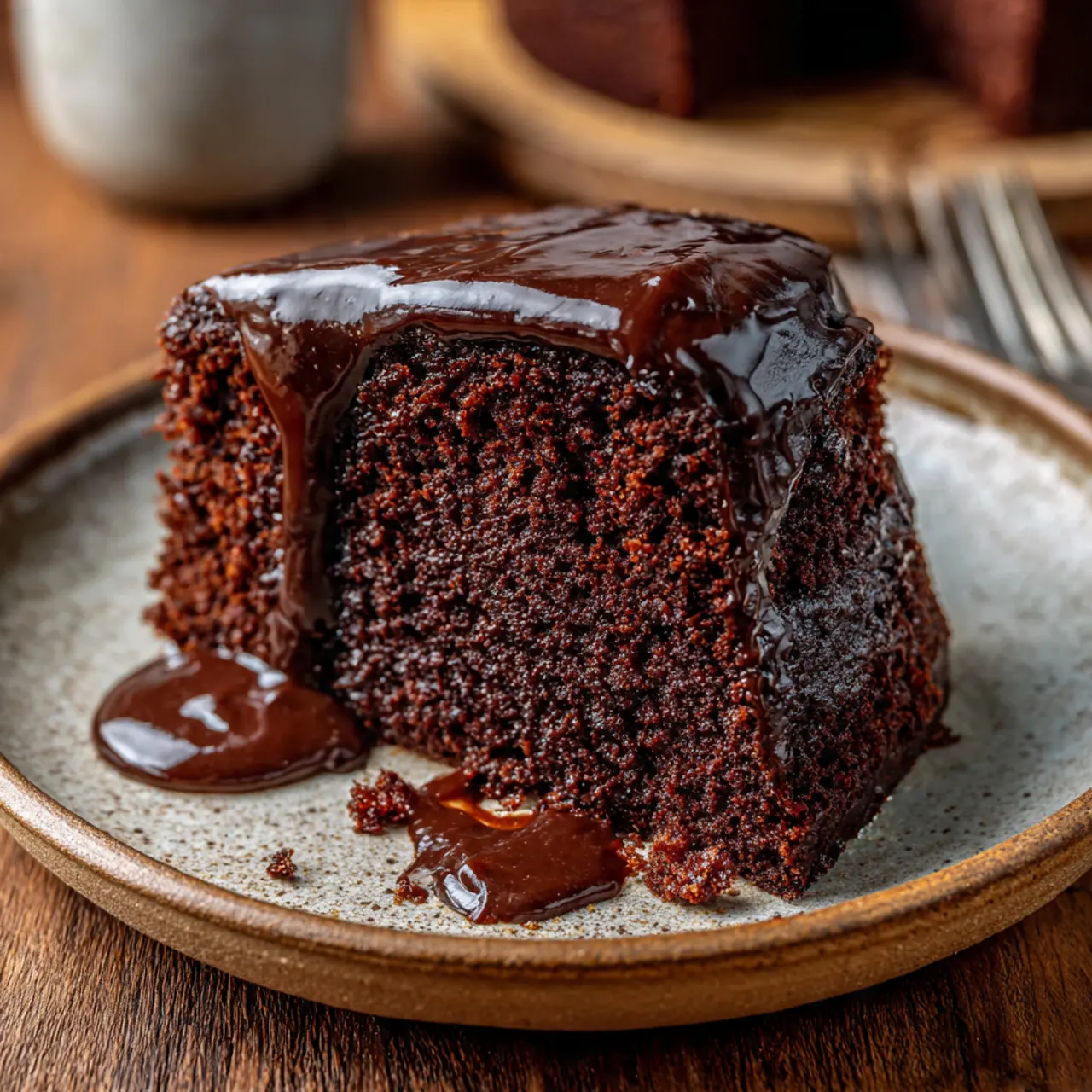 Mexican chocolate milk cake with ganache