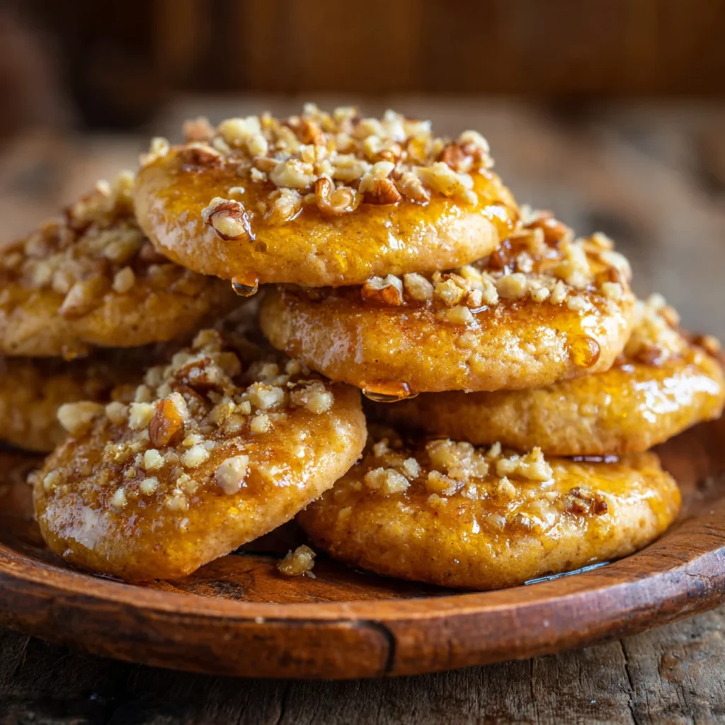 Four variations of Greek honey cookies