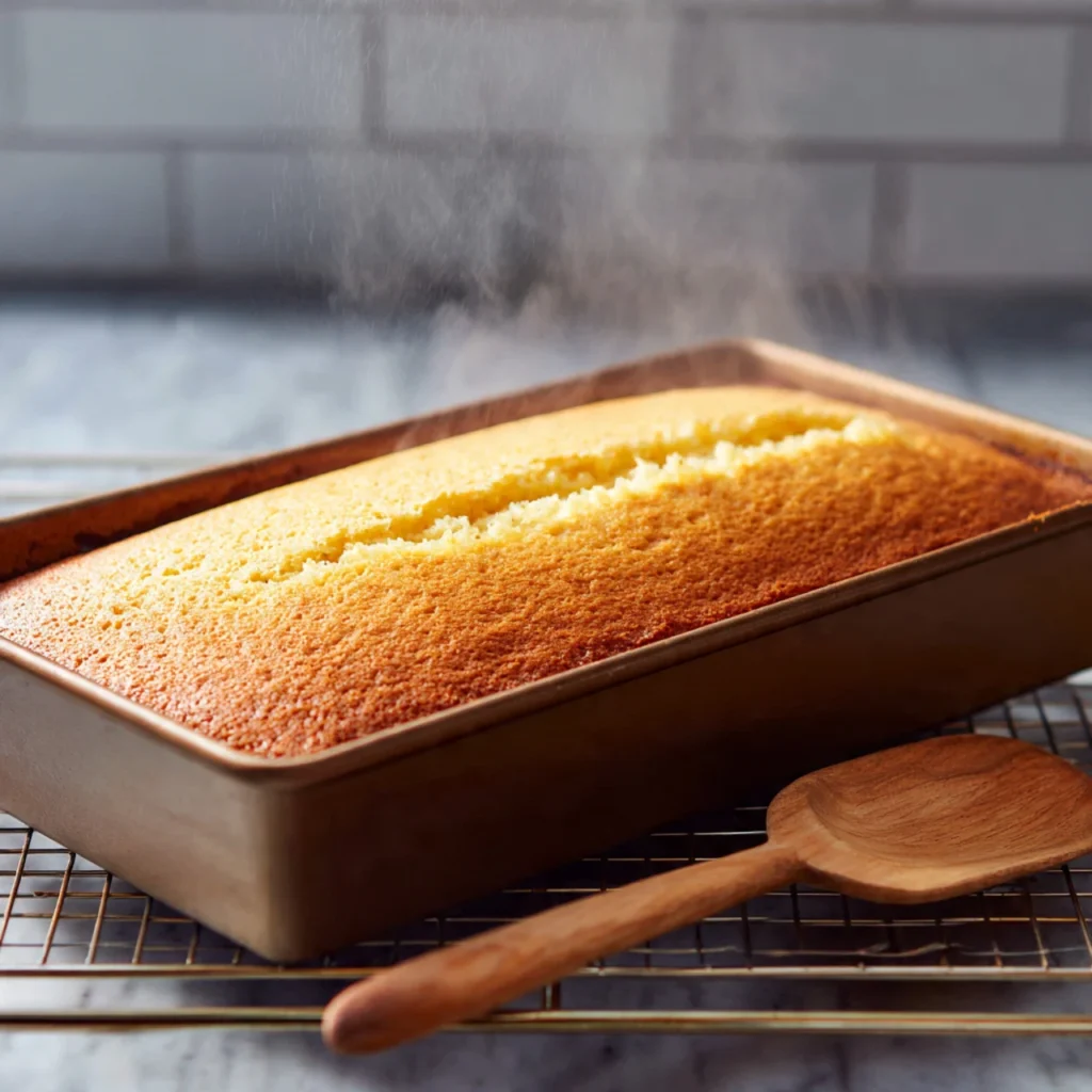 Classic Neiman Cake baking in oven