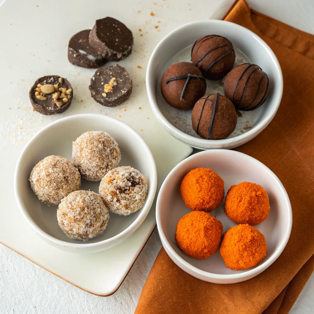 Orange Chocolate Truffles Recipe Easy – Quick & Delicious at Home 11 Four variations of orange chocolate truffles