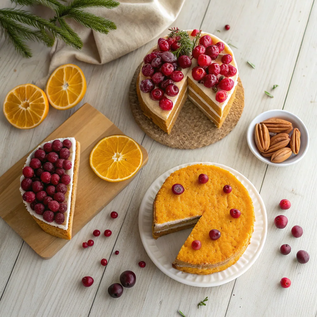 Cranberry Orange Layer Cake – Easy, Festive, and Delicious Dessert 11 Four variations of cranberry orange cake