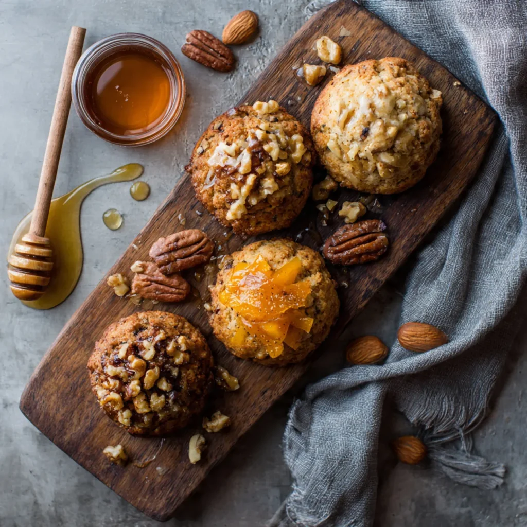 Stack of Greek honey cookies with honey glaze