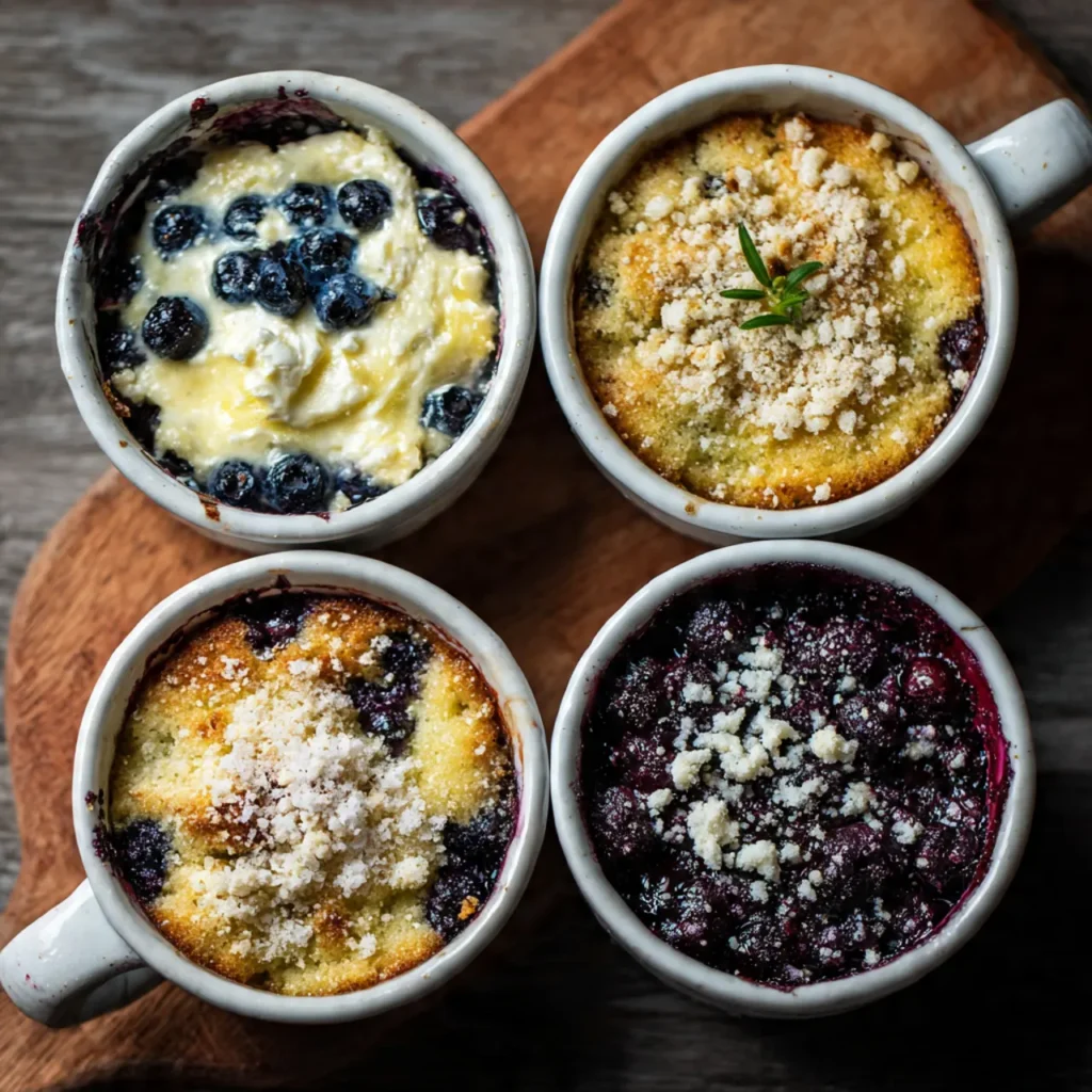 Lemon blueberry dump cake variations