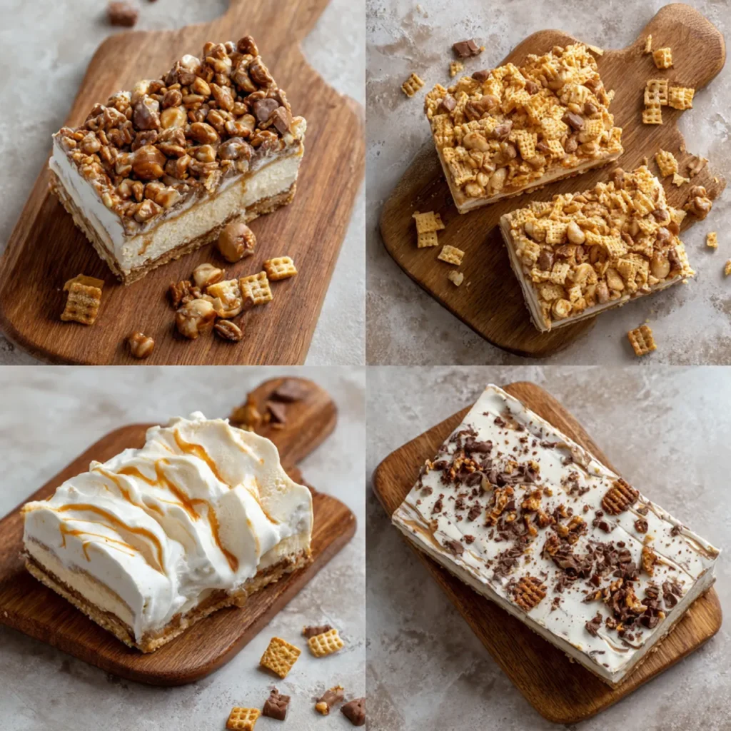 Irresistible Praline Crunch for Cakes, Ice Cream, and Desserts 11 Four variations of praline crunch