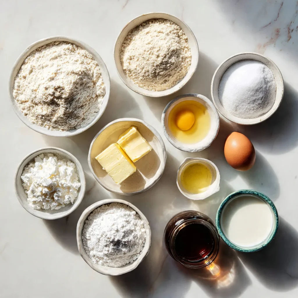 Ingredients for Korean Milk Cream Donuts