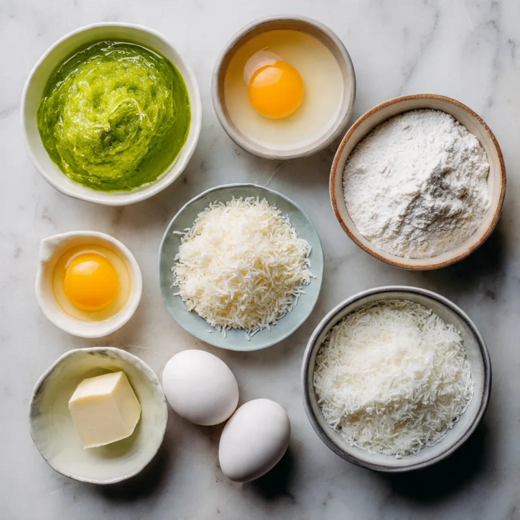 Pandan Coconut Madeleines – Easy Homemade Shell-Shaped Madeleines 9 Ingredients for pandan coconut madeleines