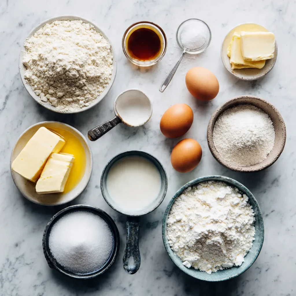 Ingredients for Vanilla French Beignets