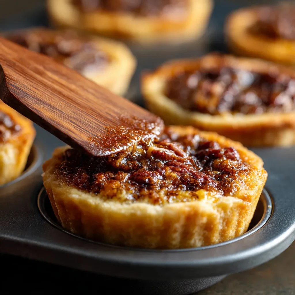 Keto Pecan Butter Tarts – Easy, Sugar-Free, Diabetic-Friendly Recipe 10 Baking keto pecan butter tarts in muffin pan