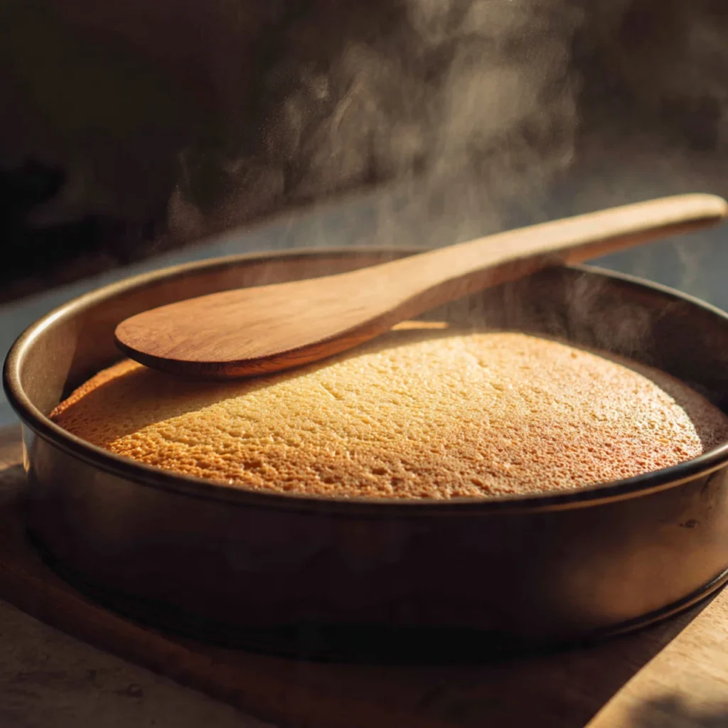 Baking London Fog Cake in round pan