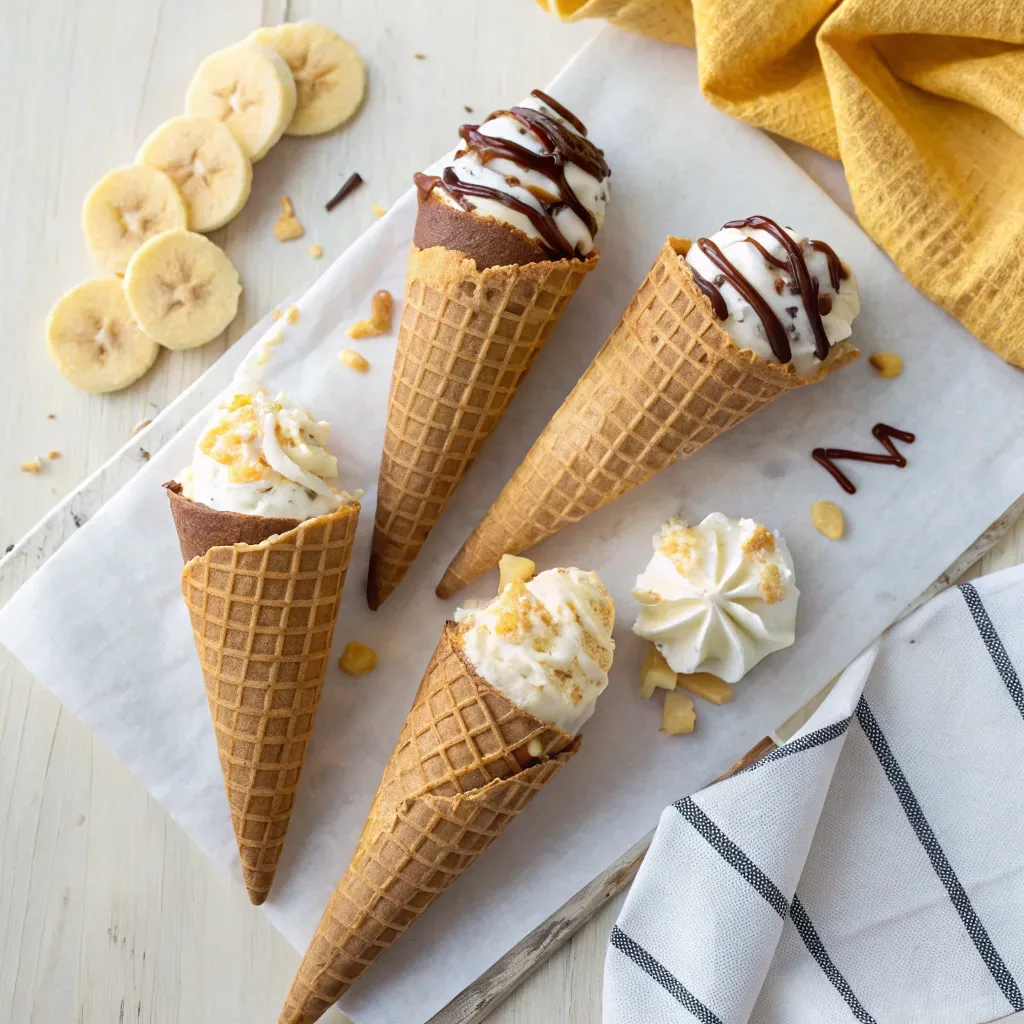 Easy Banana Pudding Cheesecake Cones No Bake in 30 Minutes 11 Banana pudding cheesecake cone variations
