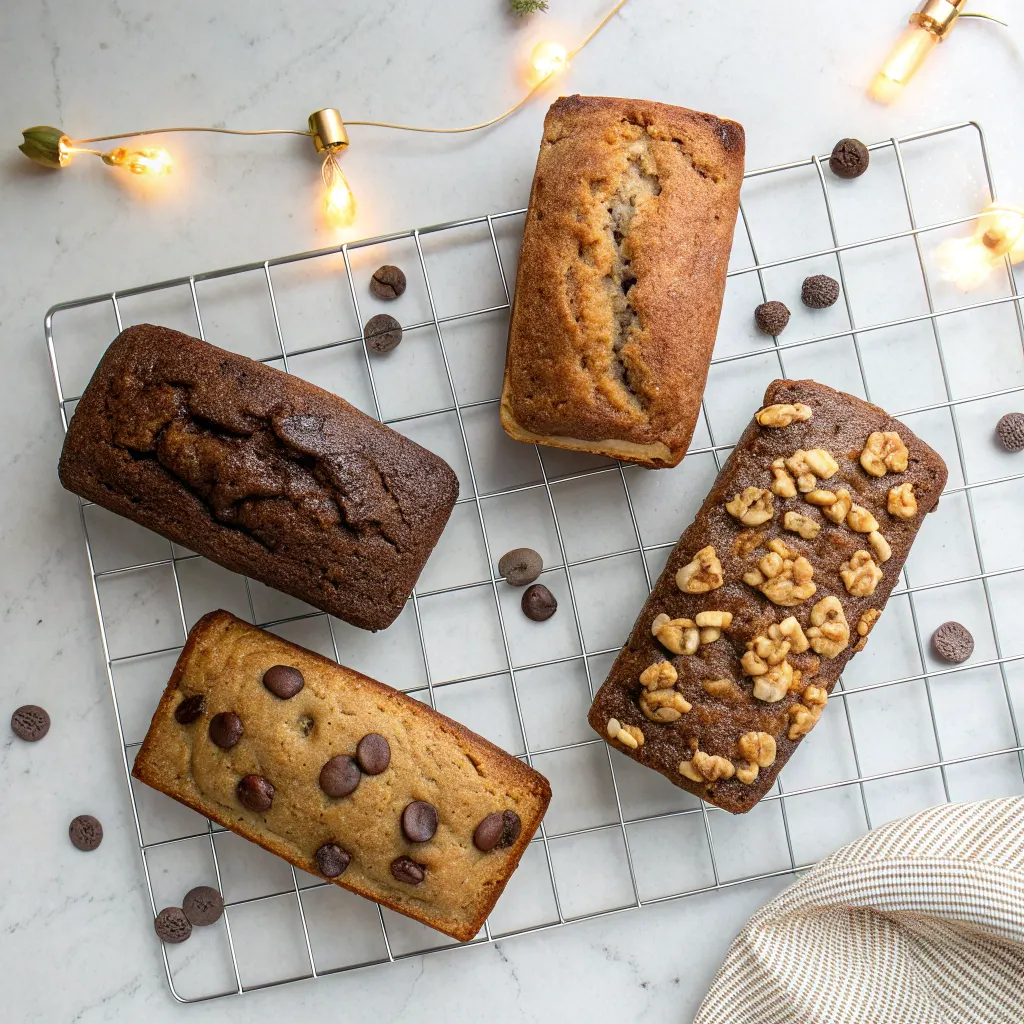 Variations of chocolate chip banana bread