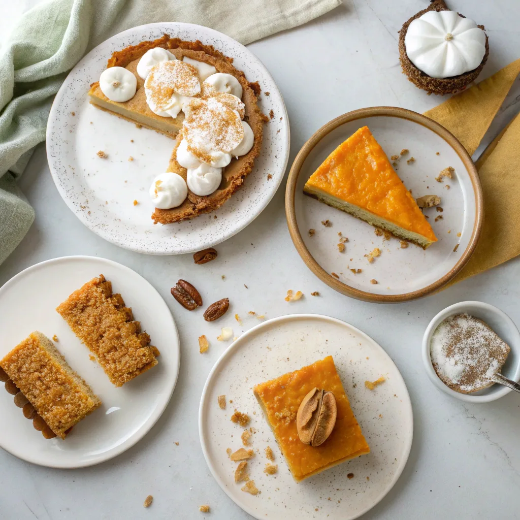 Coconut pumpkin dessert variations