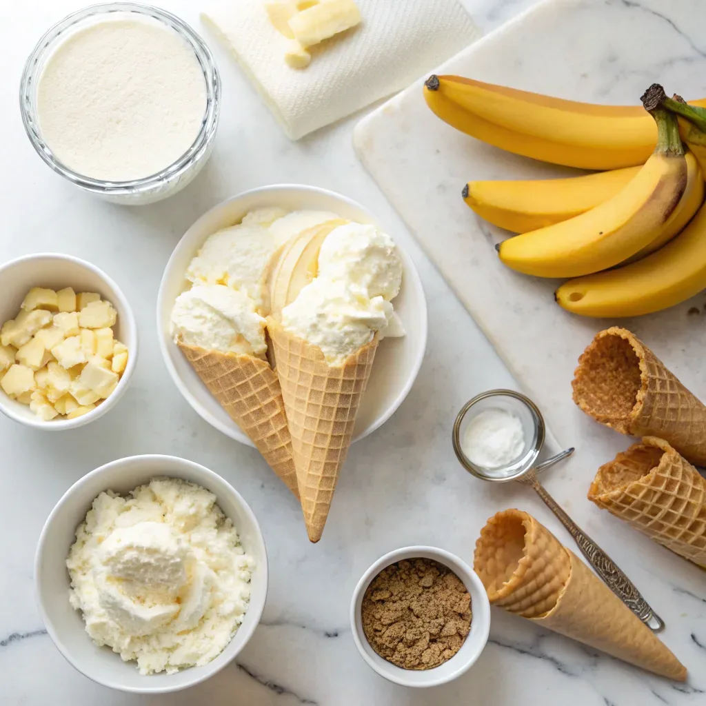 Easy Banana Pudding Cheesecake Cones No Bake in 30 Minutes 9 Ingredients for banana pudding cheesecake cones