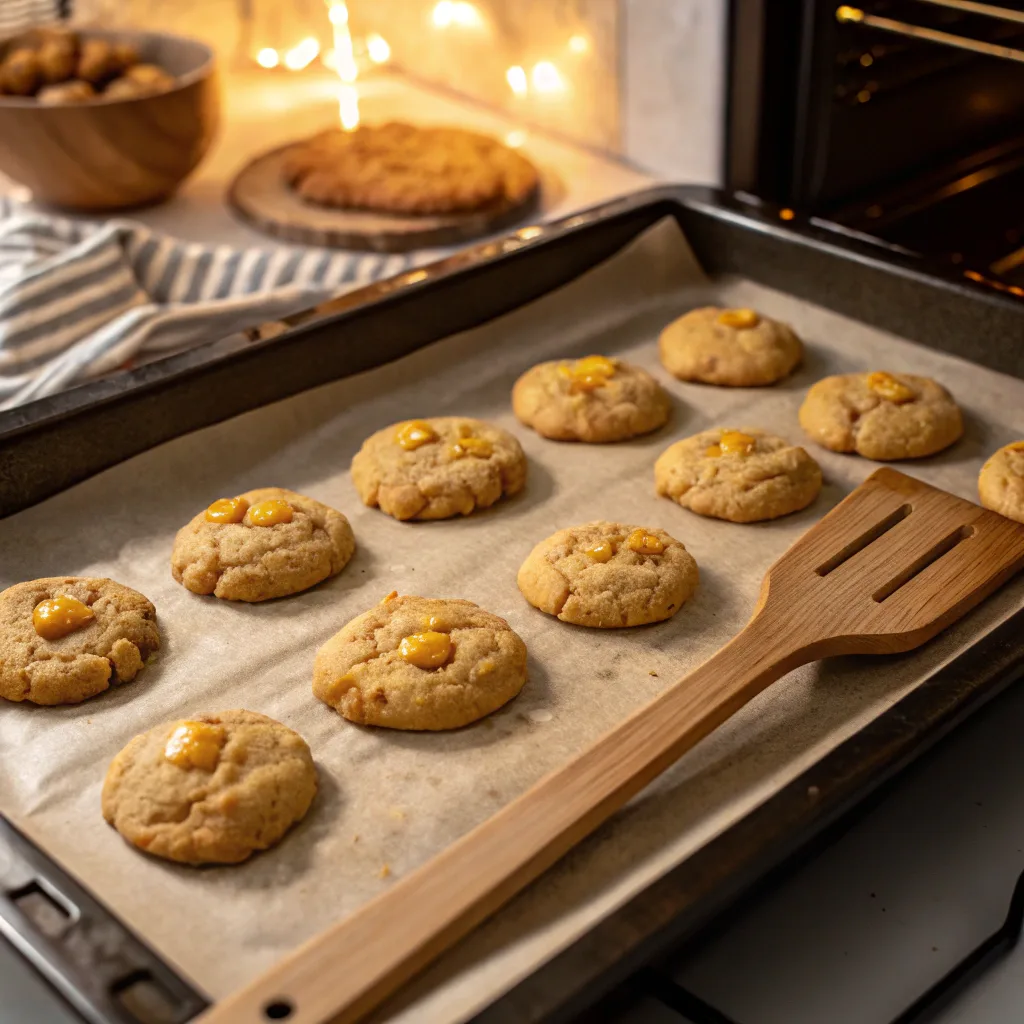 Quick and Easy Brown Butter Corn Cookies for Weeknights 10 Brown butter corn cookies baking in oven