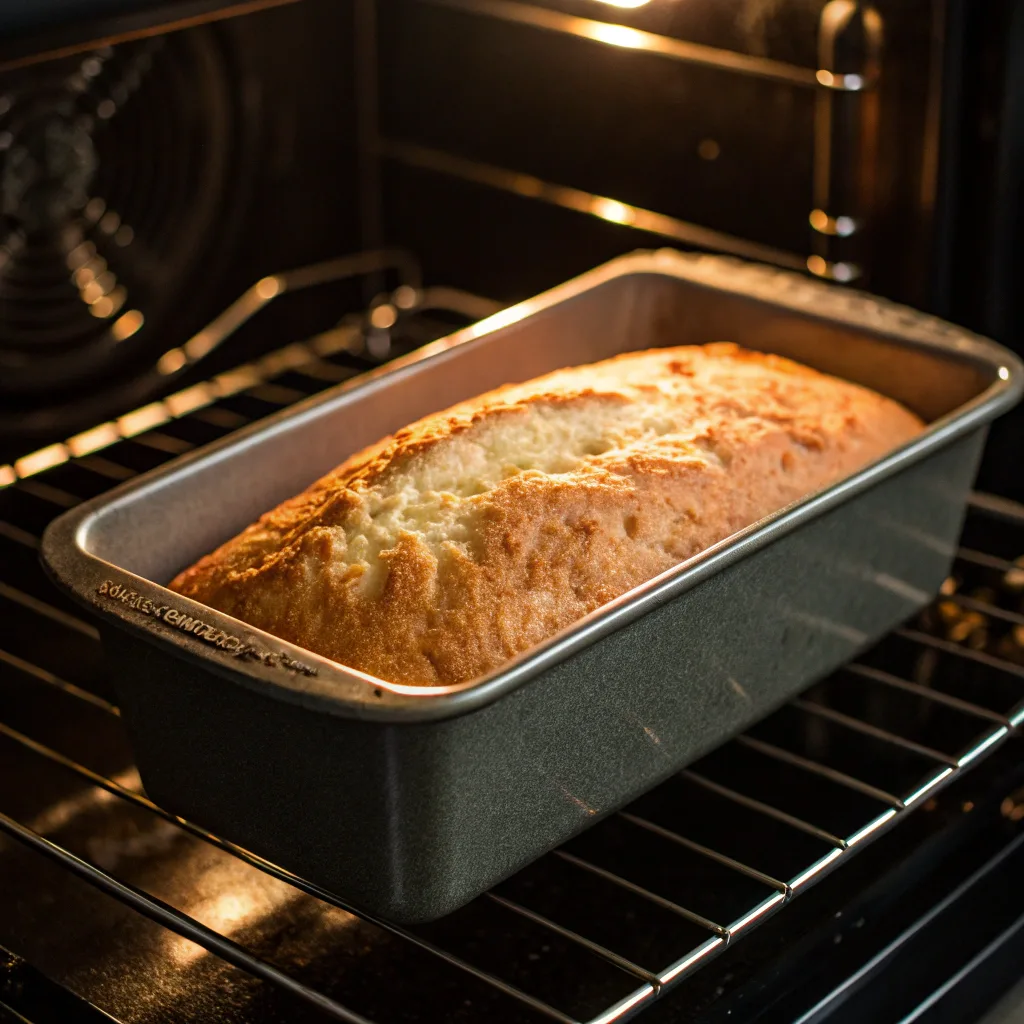Zombie Easy Coconut Loaf – Brainy Coconut Cake Slice 10 Baking easy coconut loaf in oven