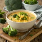 Broccoli Cheddar Soup Recipe – Creamy, Easy, and Family-Friendly 12 Creamy broccoli cheddar soup in a bowl